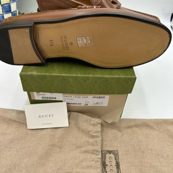 Men’s Gucci interlocking GG leather loafers size 11.5 made in Italy - Picture 10 of 10